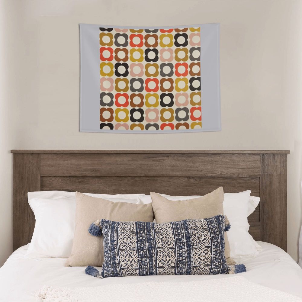 Tapiz de pared con diseño abstracto de pájaro hippie estilo Orla Kiely, decoración para habitación, tapices escandinavos para decoración de dormitorio.