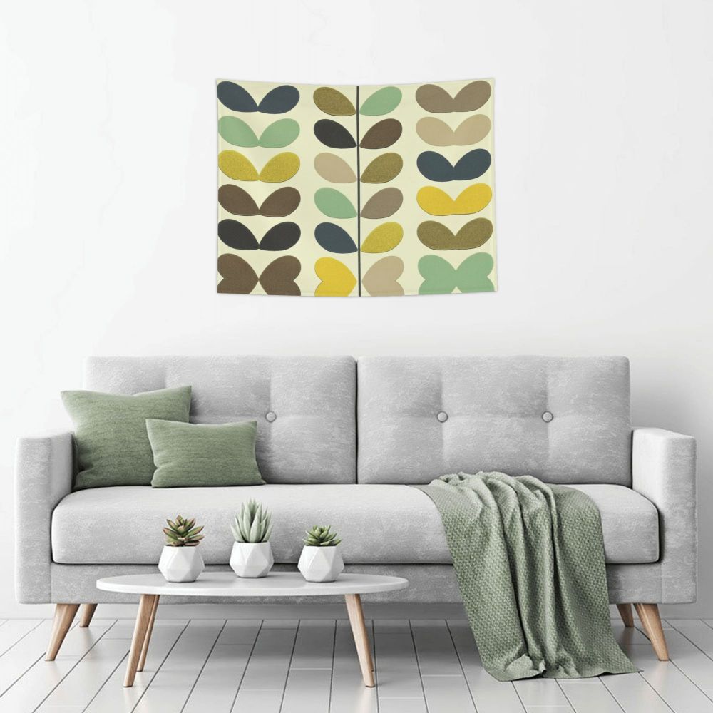 Tapiz de pared con diseño abstracto de pájaro hippie estilo Orla Kiely, decoración para habitación, tapices escandinavos para decoración de dormitorio.