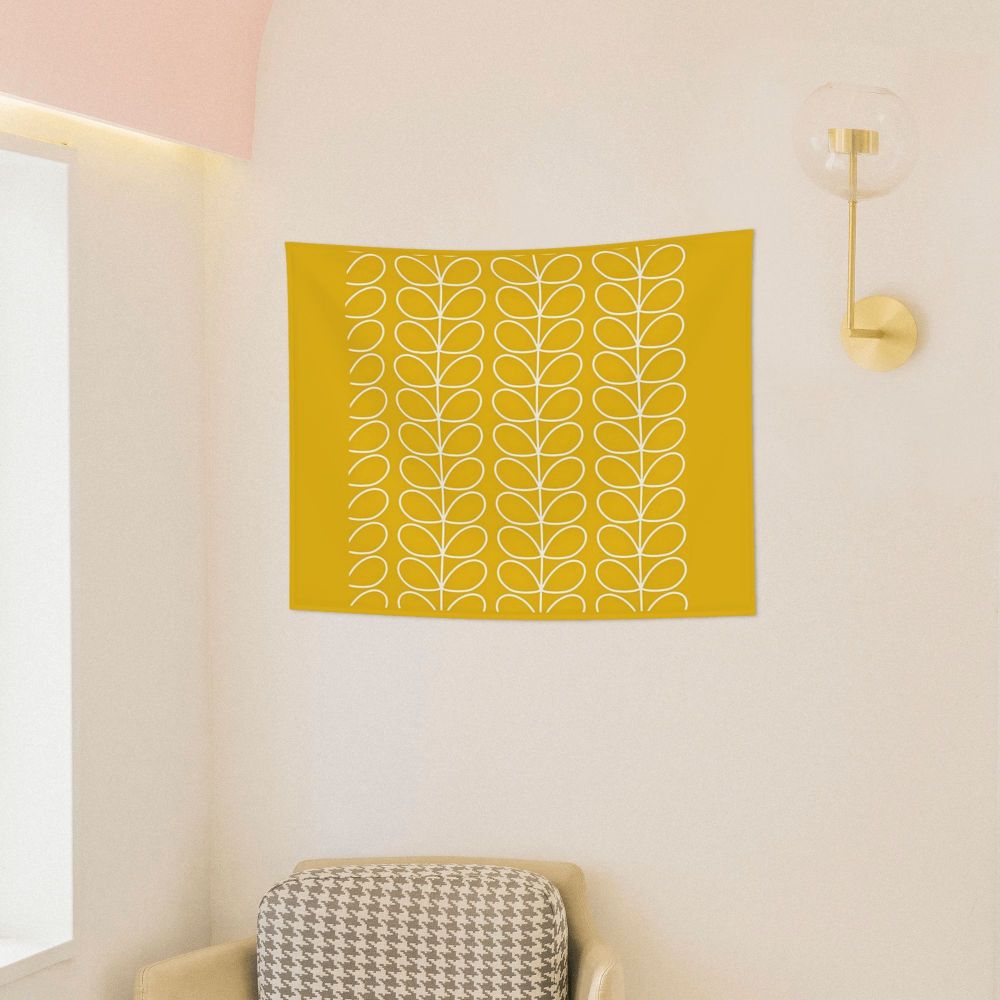 Tapiz de pared con diseño abstracto de pájaro hippie estilo Orla Kiely, decoración para habitación, tapices escandinavos para decoración de dormitorio.