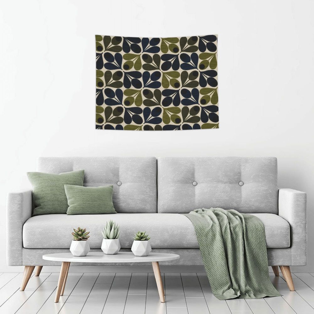 Tapiz de pared con diseño abstracto de pájaro hippie estilo Orla Kiely, decoración para habitación, tapices escandinavos para decoración de dormitorio.