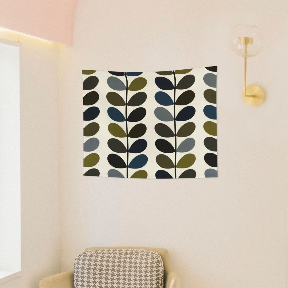 Tapiz de pared con diseño abstracto de pájaro hippie estilo Orla Kiely, decoración para habitación, tapices escandinavos para decoración de dormitorio.