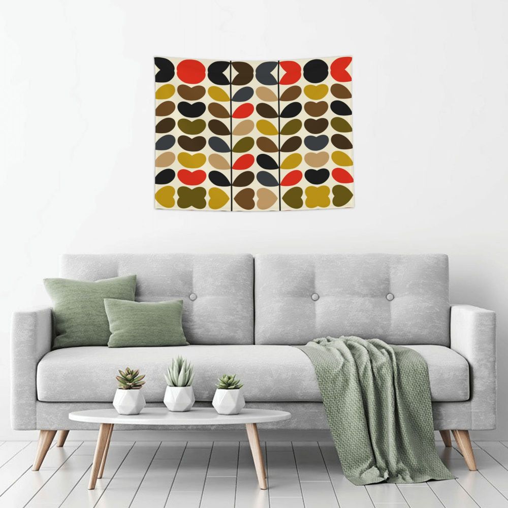 Tapiz de pared con diseño abstracto de pájaro hippie estilo Orla Kiely, decoración para habitación, tapices escandinavos para decoración de dormitorio.