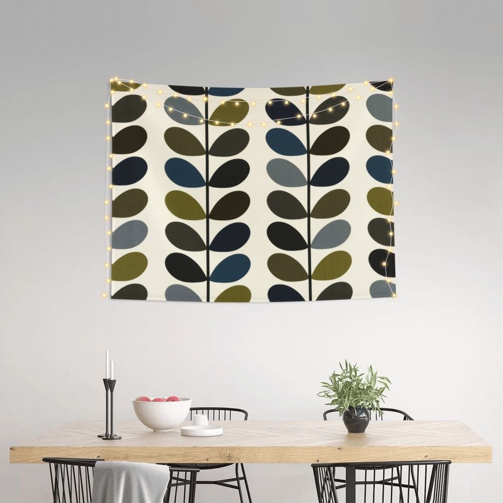 Tapiz de pared con diseño abstracto de pájaro hippie estilo Orla Kiely, decoración para habitación, tapices escandinavos para decoración de dormitorio.