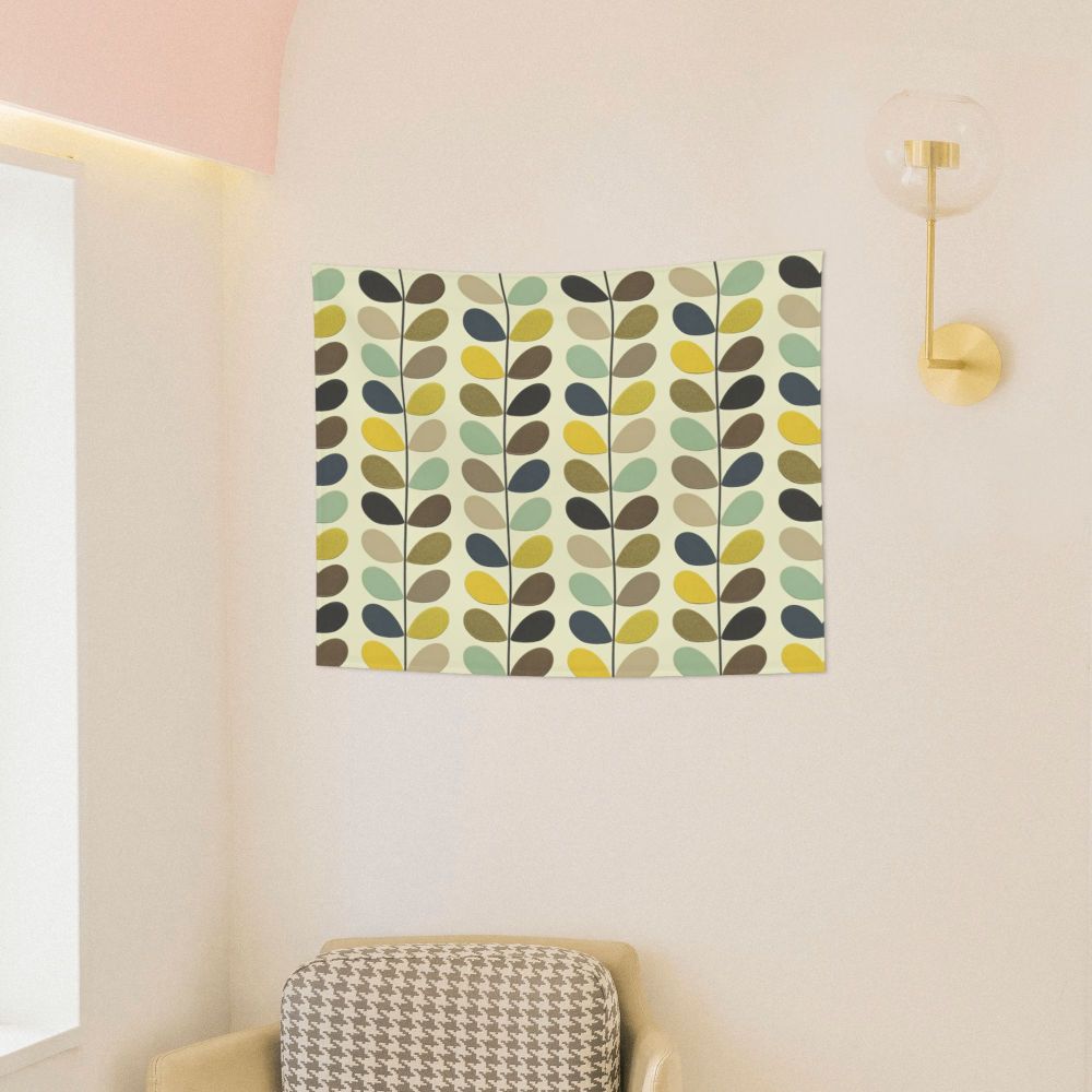 Tapiz de pared con diseño abstracto de pájaro hippie estilo Orla Kiely, decoración para habitación, tapices escandinavos para decoración de dormitorio.