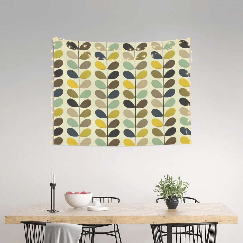 Tapiz de pared con diseño abstracto de pájaro hippie estilo Orla Kiely, decoración para habitación, tapices escandinavos para decoración de dormitorio.