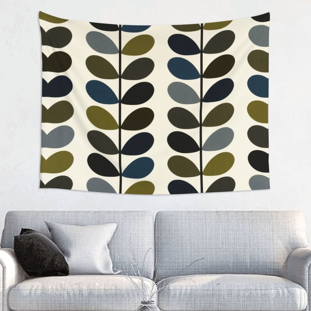 Tapiz de pared con diseño abstracto de pájaro hippie estilo Orla Kiely, decoración para habitación, tapices escandinavos para decoración de dormitorio.