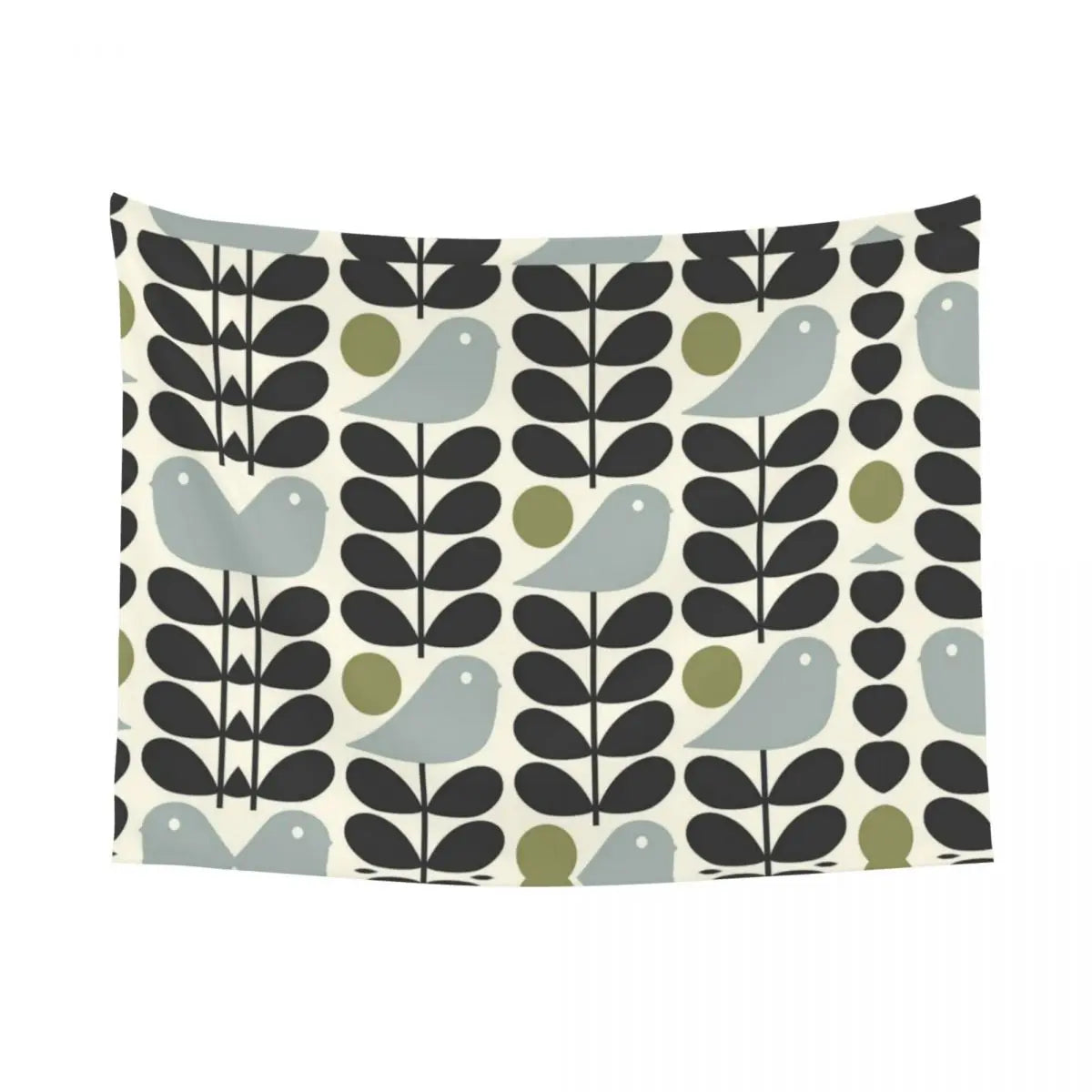 Tapiz de pared con diseño abstracto de pájaro hippie estilo Orla Kiely, decoración para habitación, tapices escandinavos para decoración de dormitorio.