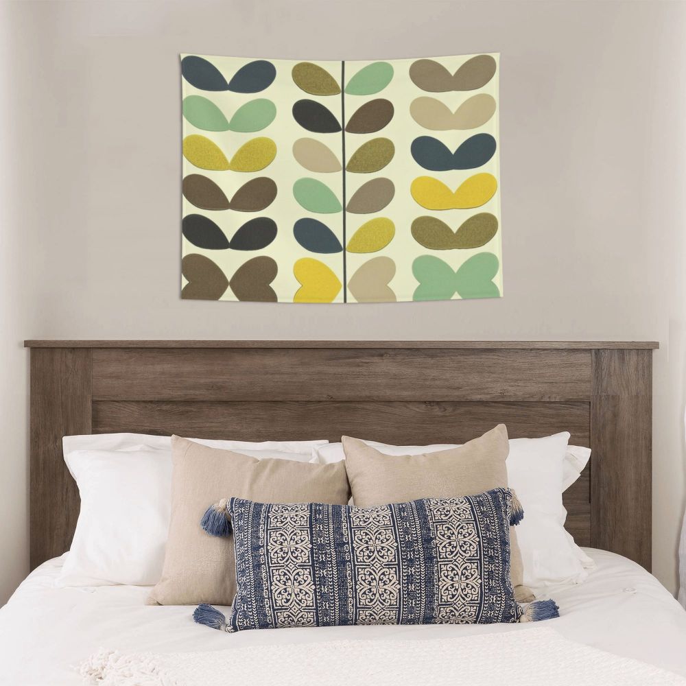 Tapiz de pared con diseño abstracto de pájaro hippie estilo Orla Kiely, decoración para habitación, tapices escandinavos para decoración de dormitorio.