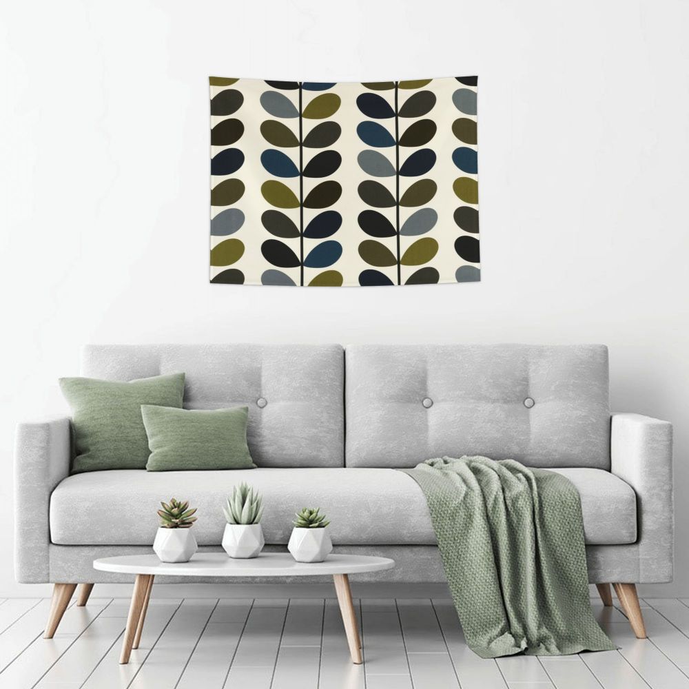 Tapiz de pared con diseño abstracto de pájaro hippie estilo Orla Kiely, decoración para habitación, tapices escandinavos para decoración de dormitorio.