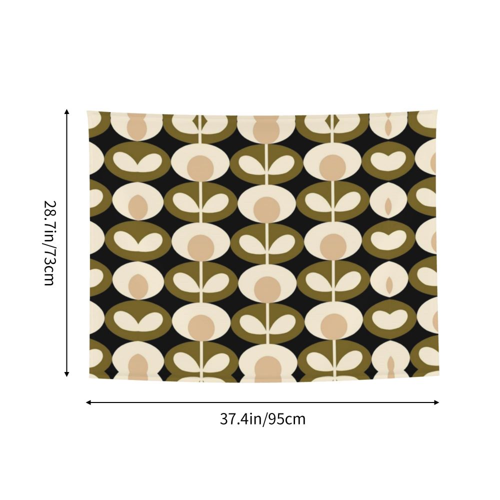 Tapiz de pared con diseño abstracto de pájaro hippie estilo Orla Kiely, decoración para habitación, tapices escandinavos para decoración de dormitorio.