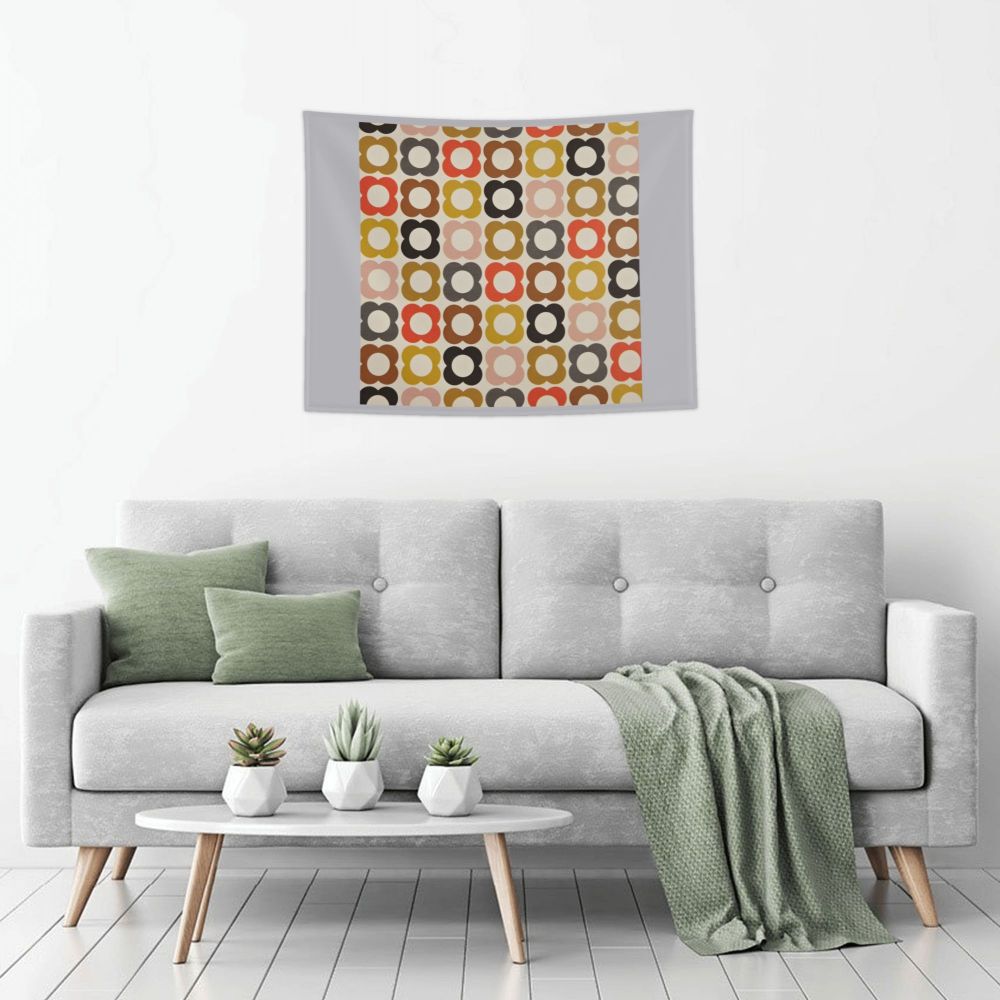 Tapiz de pared con diseño abstracto de pájaro hippie estilo Orla Kiely, decoración para habitación, tapices escandinavos para decoración de dormitorio.