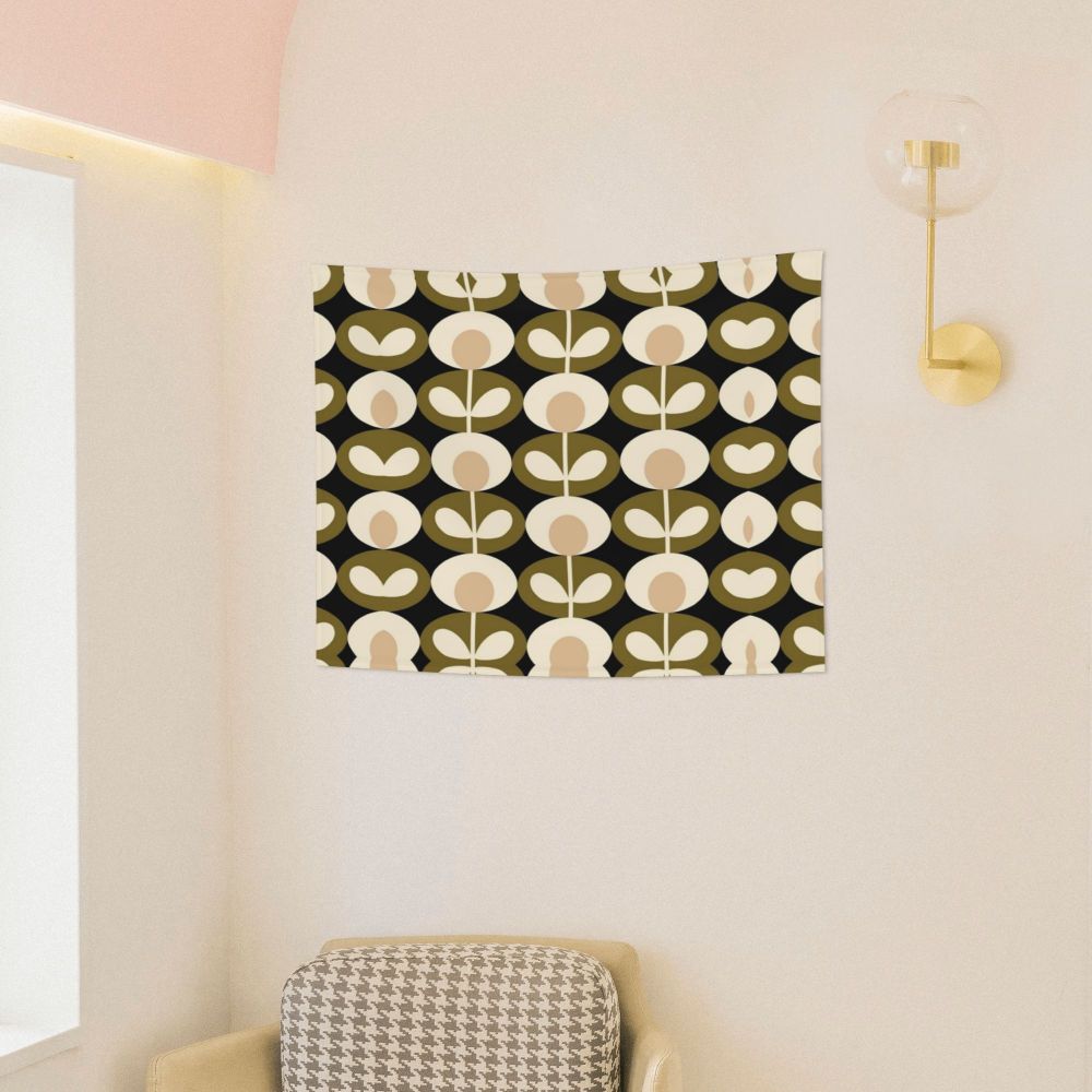 Tapiz de pared con diseño abstracto de pájaro hippie estilo Orla Kiely, decoración para habitación, tapices escandinavos para decoración de dormitorio.