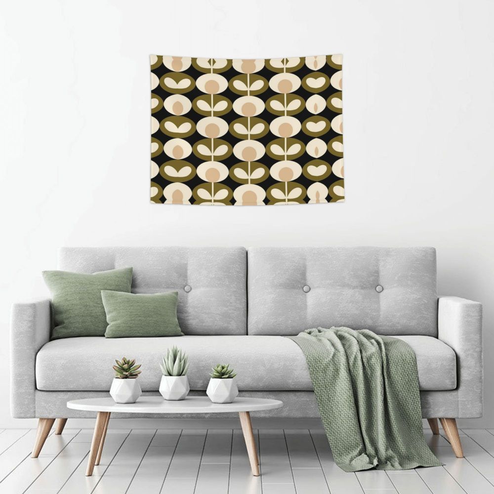 Tapiz de pared con diseño abstracto de pájaro hippie estilo Orla Kiely, decoración para habitación, tapices escandinavos para decoración de dormitorio.