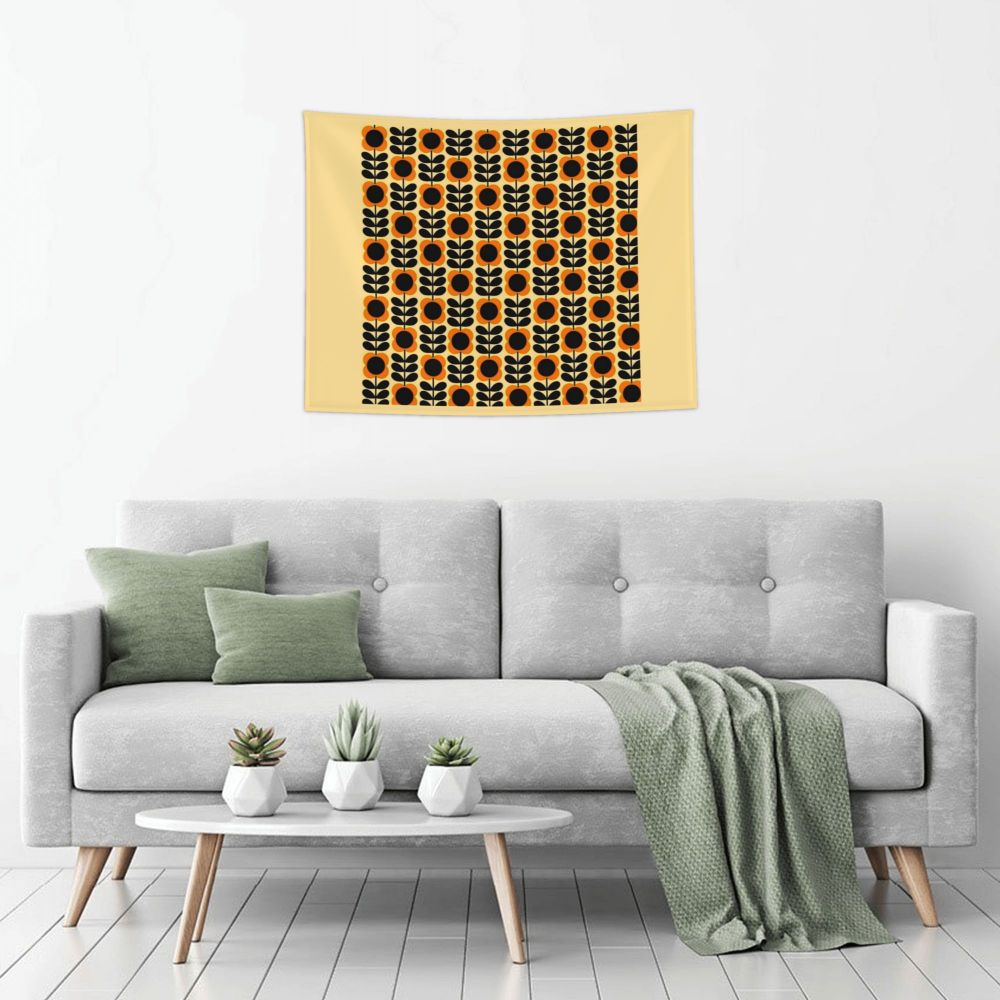 Tapiz de pared con diseño abstracto de pájaro hippie estilo Orla Kiely, decoración para habitación, tapices escandinavos para decoración de dormitorio.